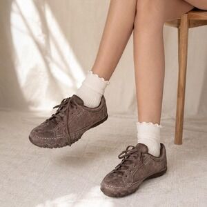 Skechers Relaxed  Brown Suede Sneakers Shoes Women's US 9